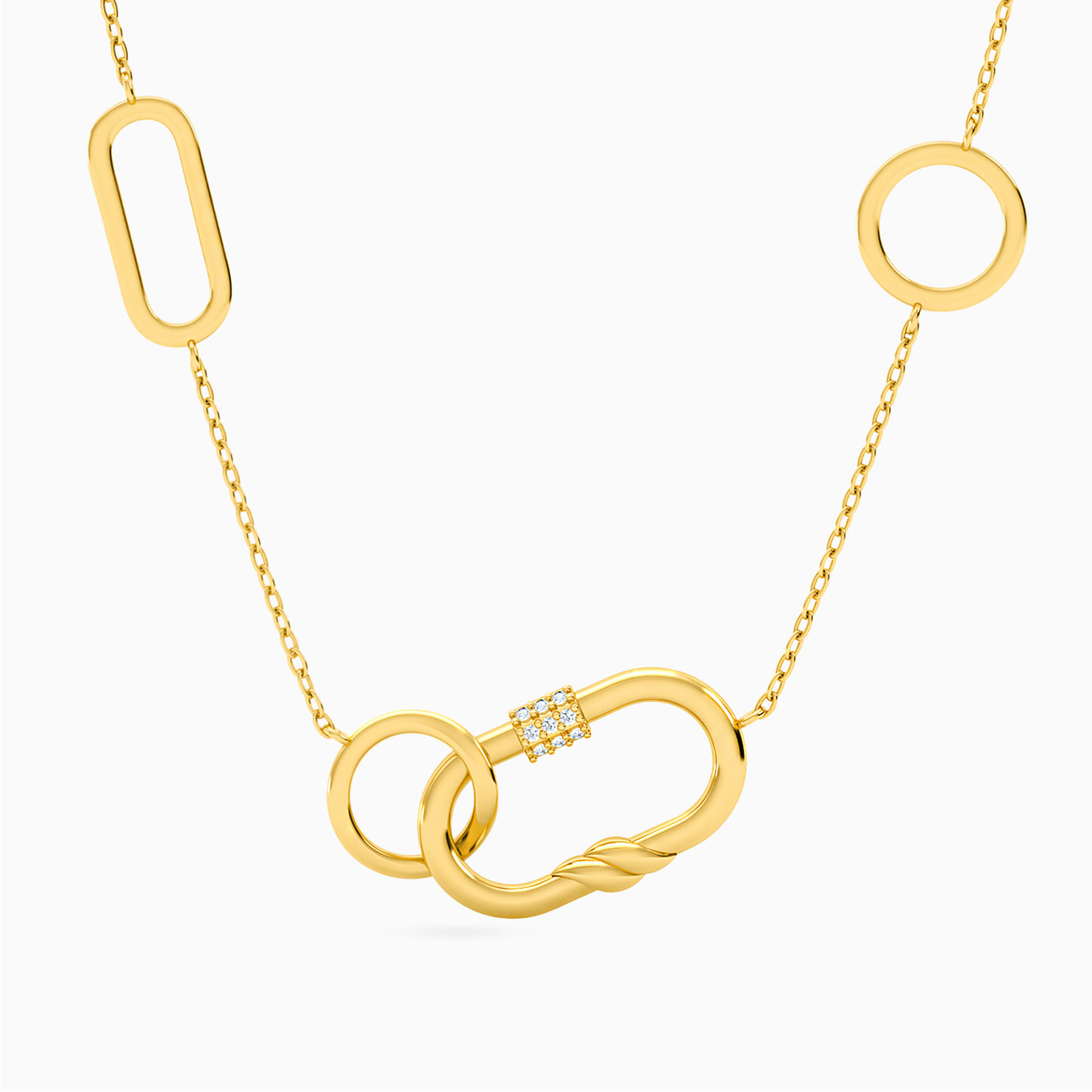 18K Gold Diamond Chain Necklace
