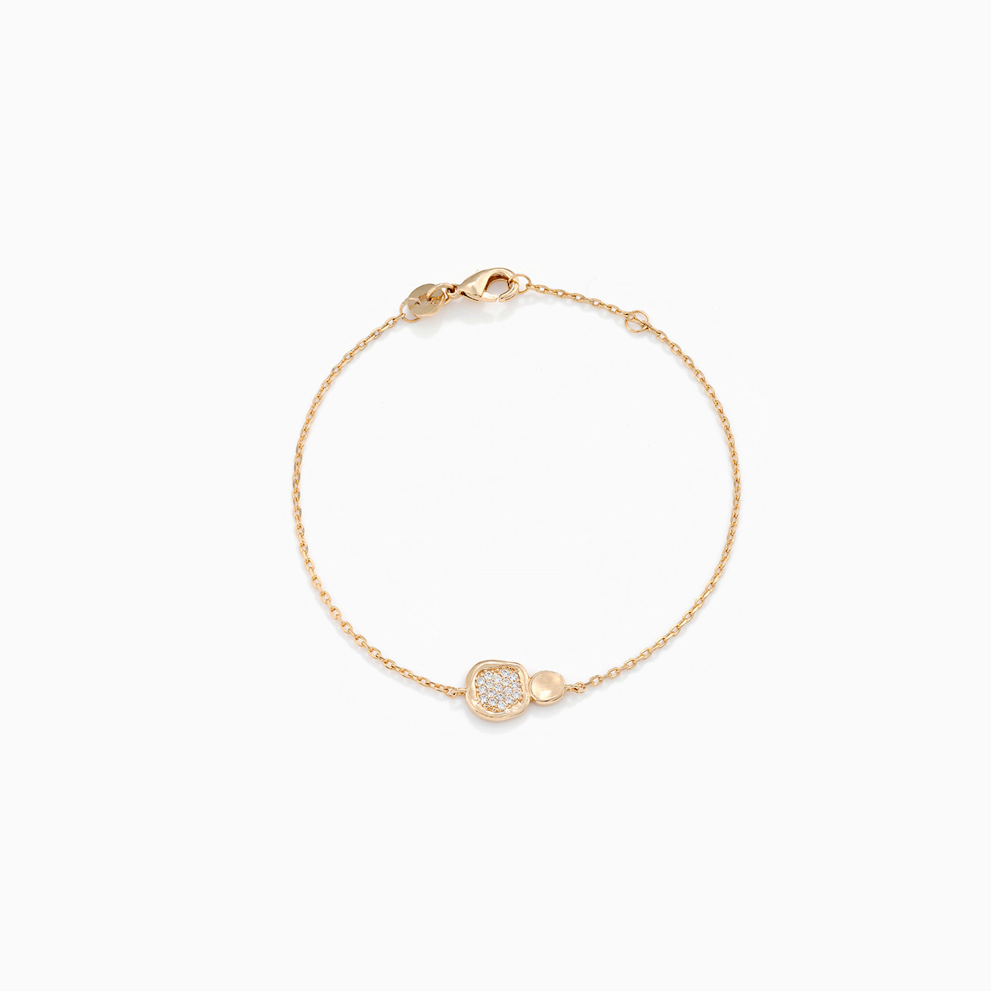 Gold Plated Cubic Zirconia Chain Bracelet