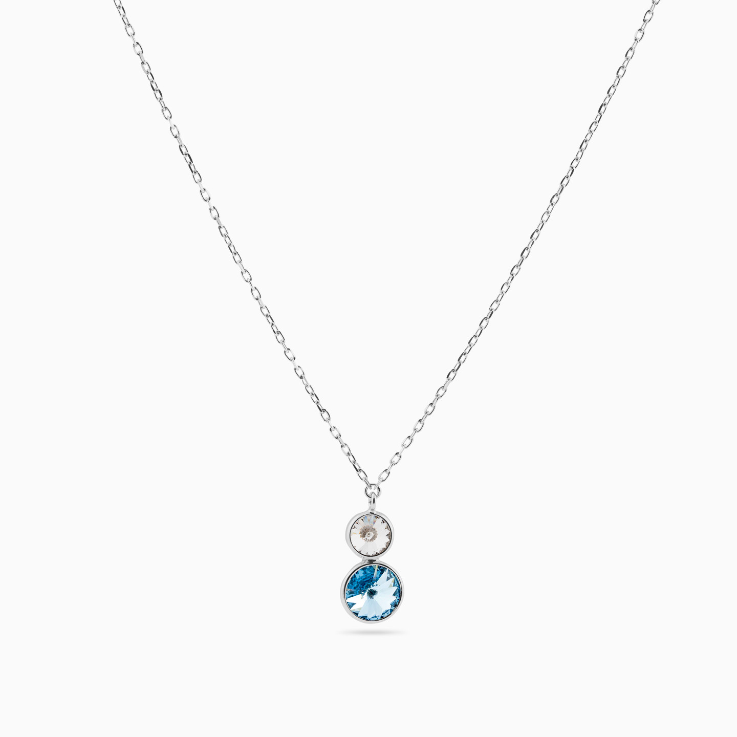 Sterling Silver Colored Stones Pendant Necklace - 3