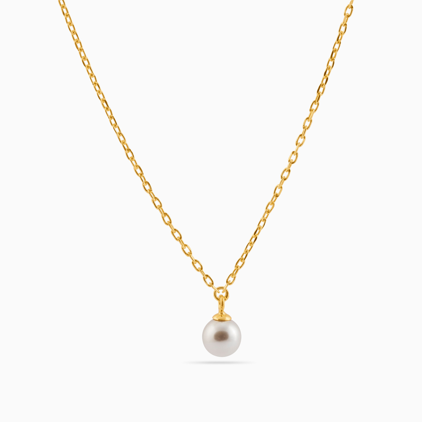 Gold Plated Pearl Pendant Necklace - 3