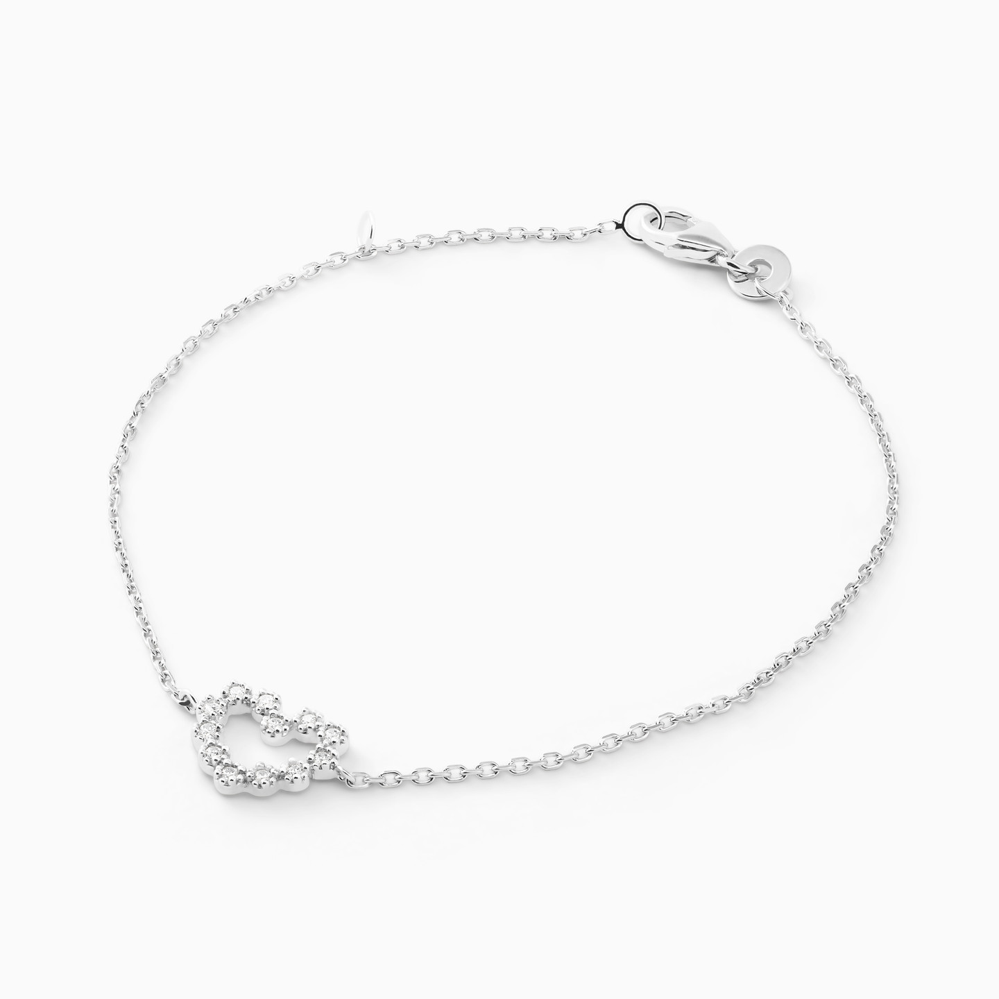 Sterling Silver Cubic Zirconia Chain Bracelet - 2
