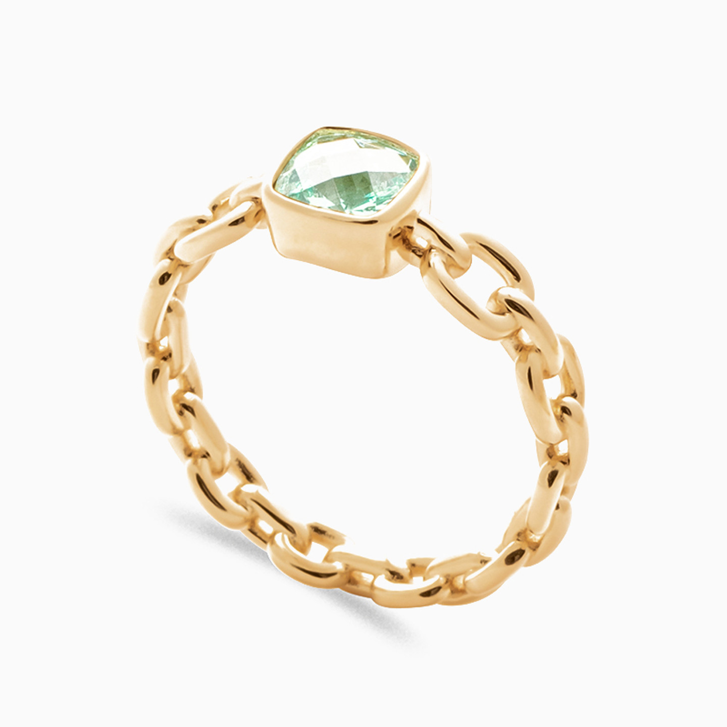 Gold Plated Colored Stones Statement Ring